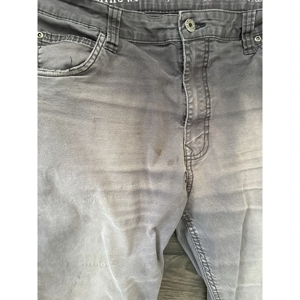 workwear Distressed Faded Rugged Gray pants Utility 36x32 Grunge Blue Collar Y2K - Picture 7 of 12
